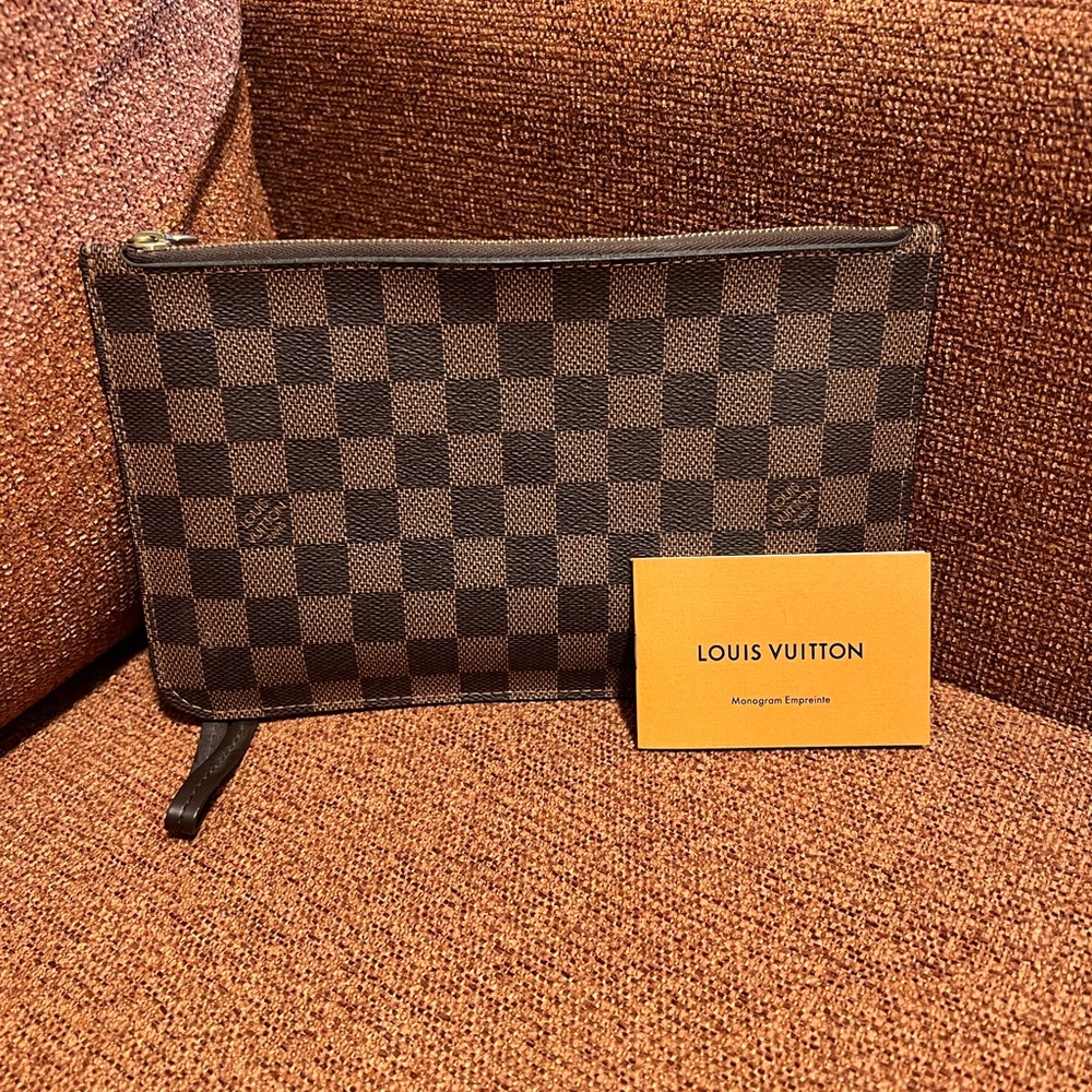 LOUIS VUITTON Damier Ebene Neverfull Pouch